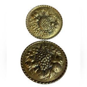 Vintage Peerage Wall Plates Brass 6” Round Made In England